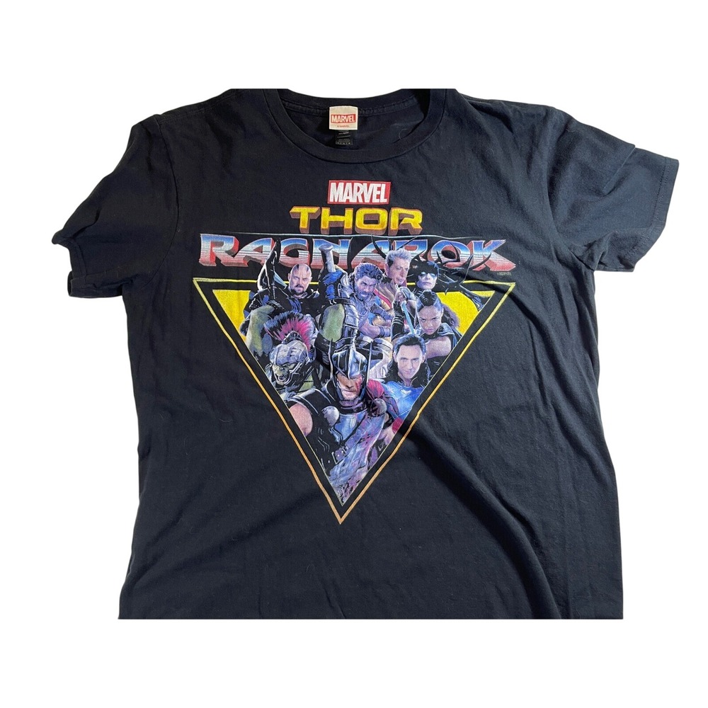 Set of 2 Marvel Thor Ragnarok Graphic Tee Superhero T-Shirt Black both size L